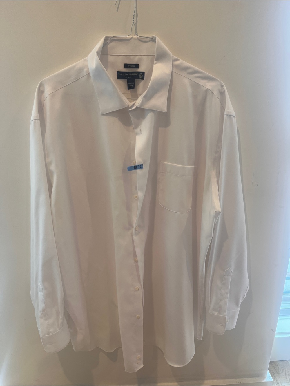 Pronto Uomo Men's White Long-Sleeve Dress Shirt
